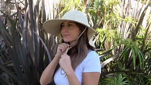 Solaris UPF 50+ Wide Brim Sun Hat for Women - Small Size Packable Lightweight, Floral Scarf Cooling Hat with Neck Flap