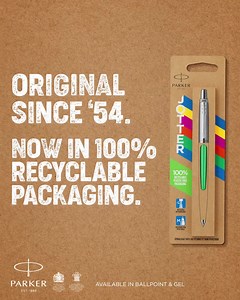 65 reactions · 11 comments | Origineel sinds 1954 en nu in een 100% recycleerbare, plasticvrije verpakking. | Parker Pens | Facebook