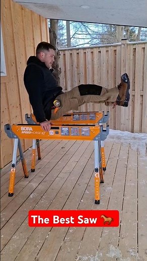 The best saw horses I've ever used, unfold with push of a button. #tools #tooltips #reno #carpentry