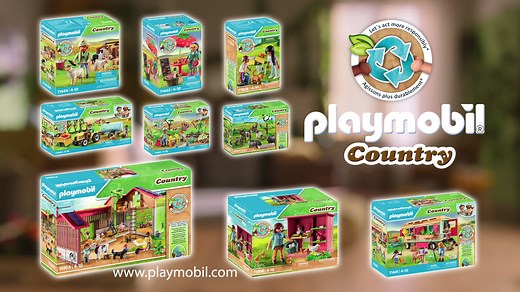 🌱 Exciting News! 🌍 Introducing the new Playmobil Country Range, where adventure meets sustainability! 🚜🌾 🐄 From charming farm sets to picturesque countryside scenes, ignite your imagination while caring for our planet. 🌟 Let's play responsibly and make a difference together! 💚 🌿 We're proud to announce that our newest collection is made from an average of 80% sustainable materials, reducing our environmental footprint while keeping the fun alive! 🎉 #PlayResponsibly #SustainableFun #Play