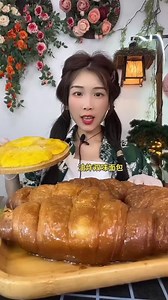 Chocolate Croissant Puff Bread Dip in Chocolate | Xiamei Asmr | Xiaomei Asmr