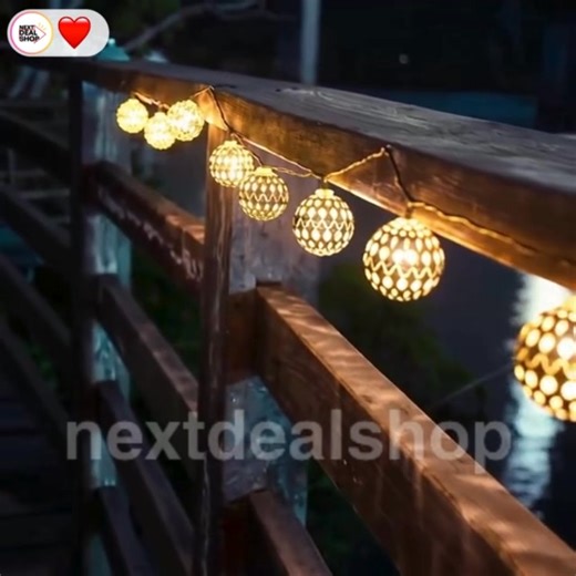 ✨ Boho nights, solar lights. Metal spheres cast dancing shadows as they light up at dusk. Perfect for creating an exotic, cozy atmosphere anywhere outdoors. Tag someone with wanderlust vibes!🪔 Link in comments | Next Deal Shop