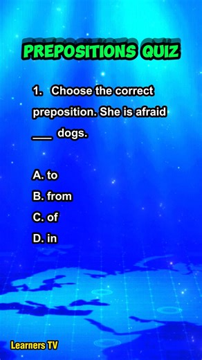 Prepositions Quiz #learnerstv #grammarquiz #Preposition #educational #learning #knowledge #englishlearning | Learners TV