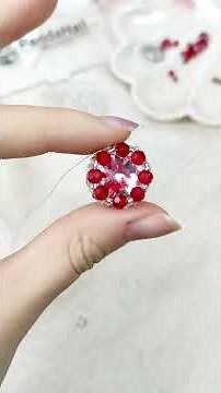 DIY Boucles d'Oreilles Cœur Rouges 🌹 (Tuto Étape par Étape) #DIY #bijou #shorts