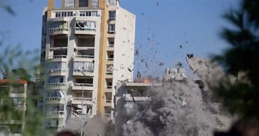 Eyewitness footage captures Beirut building collapse following Israeli strike
