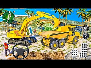 City Road Builder Construction Simulator 3D - Highway JCB Excavator driving - Gameplay
