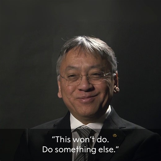 "I’ve sometimes abandoned whole projects because she’s said: 'No, this won’t do!'" Check out this video with literature laureate Kazuo Ishiguro, who talks about the "very deep influence" his wife Lorna has on his work. | Nobel Prize