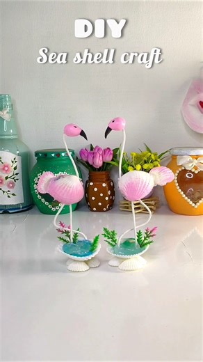 DIY Sea Shell Craft 🐚✨ | Easy Beach Craft idea #shorts#viral#diy#craft