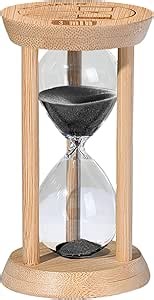 3 Minute Wooden Sand Timers, Bamboo Mini Black Sand Hourglass 123456789