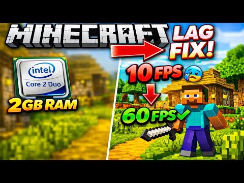 Minecraft Lag Fix on 2GB RAM Core 2 Duo 😱 | 60 FPS Without Graphic Card