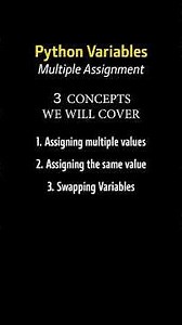 Python Variables — Multiple Assignment Explained