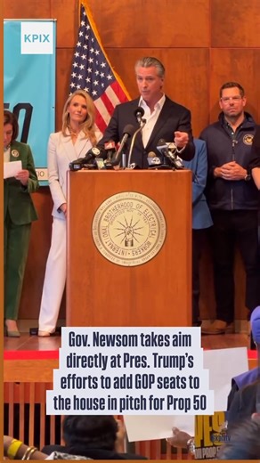 19K views · 685 reactions | Gov. Gavin Newsom and U.S. Rep. Nancy Pelosi rallied in San Francisco Monday in the waning hours before voters decide on California's Proposition 50, which would redraw the state’s congressional maps if passed. "For goodness’ sake, we must win.” Pelosi said, while speaking in favor of the proposition, before introducing the governor. | KPIX CBS San Francisco Bay Area | Facebook