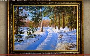 Acrylic Landscape Painting Lesson_ How to Draw Winter