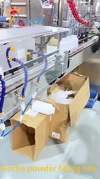 Bottle Powder Filling Machine , Automatic Capping Machine for plastic container, Powder machine line