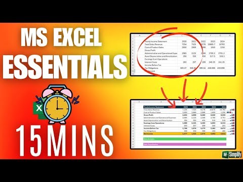 Excel Essentials in 15 Minutes : Step-by-Step Tutorial for Beginners | Tagalog | M-Simplify