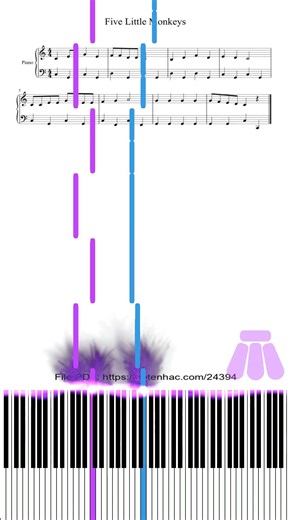 Sheet PDF Piano Five Little Monkeys