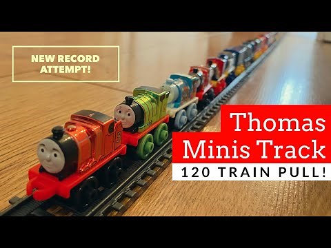Thomas Minis Track - 120 Mini Trains Pulled at Once - NEW RECORD!