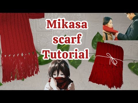 Viral Mikasa scarf 🧣| easy tutorial | step by step tutorial ✨
