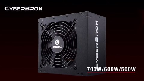 Enermax Cyberbron 500W Power Supply, 80 PLUS Bronze, Non-Modular PSU, Silent Fan, Black Flat Cable, ATX Compact 140mm Size, 5 Year Warranty