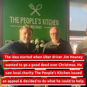 Here's how some Belfast Taxi Drivers came together to help people struggling with the cost of living. The People's Kitchen Belfast recieved a £600 donation after Uber driver Jim Heaney put a sign in his car, letting passengers know he would be donating a portion of their tips to help the charity. Other taxi drivers joined in over the Christmas period and they'll be continuing the good deed throughout the winter. | Belfast Live