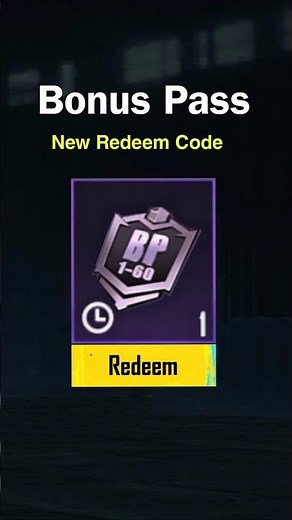 Redeem Code For Bonus Pass 😱