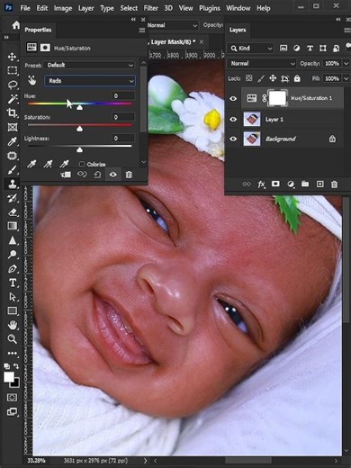 Red cast gone in seconds photoshop trick | remove red cast in photoshop | remove red skin #shorts