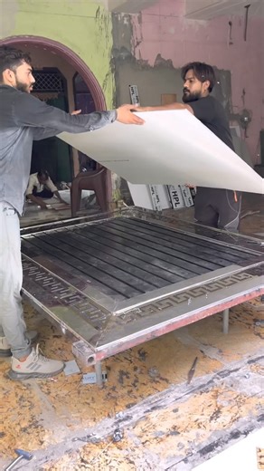 Part 2 ms gate convert to SS front elevation ! #Gates #gate #door #maingate #fancysteelgate #mordengate #makingasteelgate #steelgatedesign #luxurysteelgate msgatedesign #ssdoor #makingdoor | A One steel fabrication