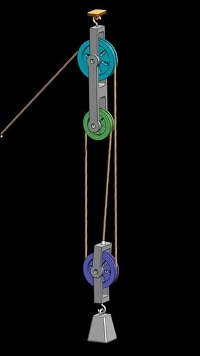 Rope Pulley Mechanism😳😳🤔| #solidworks | #viral | #shorts | #viralshorts |#gear | #autocad |#gear