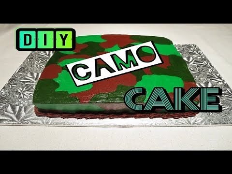 DIY Camouflage Cake | Easy Army Marine Cake Tutorial - Cooking & Caking