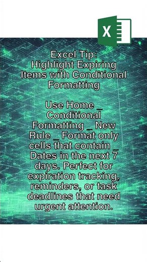Highlight Upcoming Deadlines Automatically! #excel #formatting