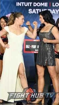 Ronda Rousey SQUARES UP with Gina Garrano during intense face off!