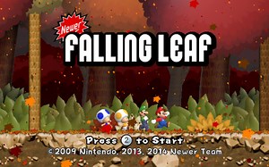 【新超马Wii改版】Newer Super Mario Bros Wii Falling Leaves 大金币全收集一命通关视频