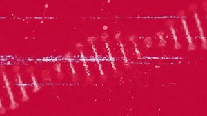 Animation Spinning Dna Strand Red Background Global Medicine Digital Interface