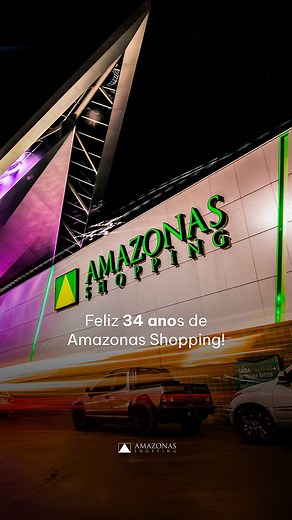 Há 34 anos, o Amazonas Shopping faz parte da vida e das memórias de quem vive e ama Manaus.🥳 Hoje celebramos não apenas um aniversário, mas uma trajetória de carinho e conexão com você! 💚 Venha celebrar conosco neste final de semana e colecionar mais memórias inesquecíveis 💫 #34AnosAmazonasShopping #AmazonasShopping | Amazonas Shopping