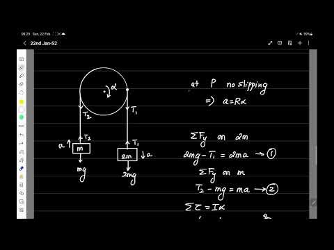 JEE Mains 2026 Physics | Rotational Dynamics | Pulley & Connected Masses | 22 Jan Shift 2
