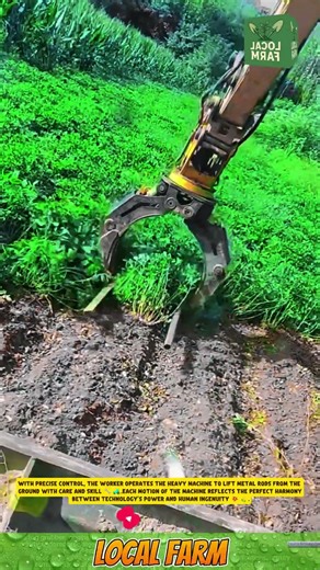 🤖 “Machine Precision, Human Strength” 💪 #innovation #construction #workerwisdom #agriculture