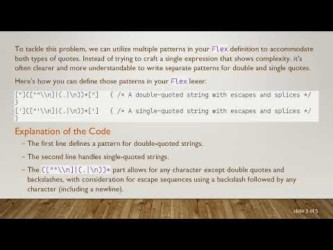 Creating an Efficient Flex Regular Expression for Strings with Both Single and Double Quotes