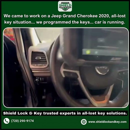 All Keys Lost? No Problem! 🔑 New Key Programmed for 2020 Jeep Grand Cherokee | Shield Lock & Key