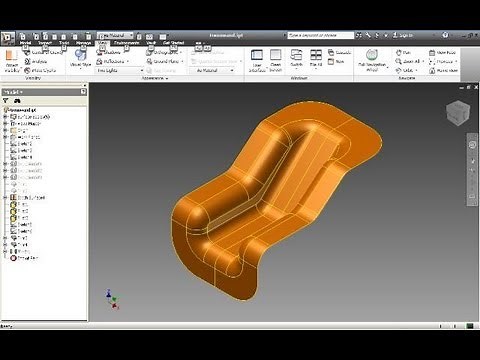 Trennwand - Inventor 2012 Surfaces Training - Trim surfaces - Extrude surfaces