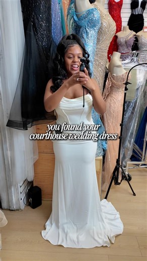 I FOUND MY COURTHOUSE WEDDING DRESS #weddingdress #elopement #engaged