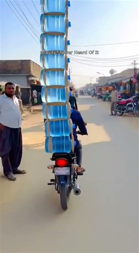 Unreal Bike Load: 15 Bins Stacked High on Street Ride!