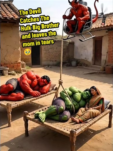 The Devil Catches The Hulk Big Brother and leaves the mom in tears 🥹💔 #hulkedit #hulk #hulksmash #ai #hulkanimation
