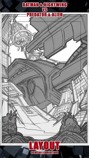 BATMAN & NIGHTWING vs PREDATOR & ALIEN - Commission Animation