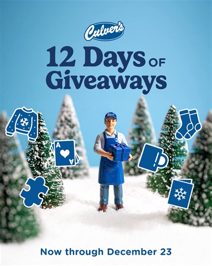 31 reactions · 73 shares | Unwrap the joy of the season! Enter now for the chance to win a festive prize for you, plus one to share with a friend too. | Culver's | Facebook