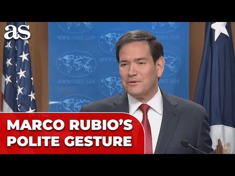 MARCO RUBIO delivers POLITE GESTURE to reporter during news conference
