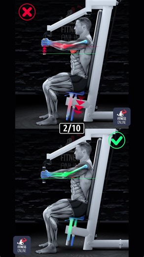 Seated cable fly This is an exercise that loads the greater pectoral muscles separately. This movement is natural for large pectoral muscles as their main function is to bring the hands together. Depending on the inclination of the movement, the focus of the load is on the upper, middle or lower bundle. Instruction • Sit on the simulator and adjust the seat. • Grasp the handles of the simulator firmly. This is the starting position. • As you exhale bring the handles of the simulator to each othe