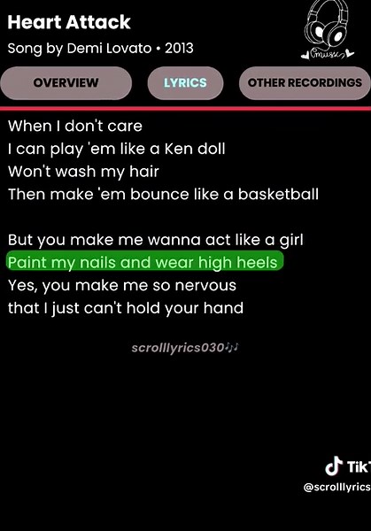 Heart Attack || Music Lyrics🎵🎧 #lyrics #heartattack #demilovato #scrolllyrics0301 #fyp