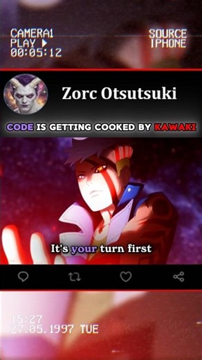 CODE ALMOST DIED AGAINST KAWAKI 😈