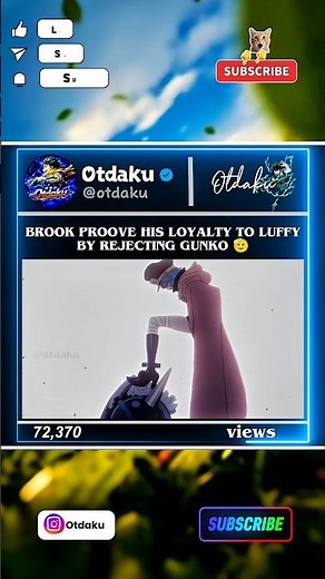 Brook proves his loyalty 🗿 #onepiece #brook #gunko