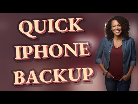 How Can I Quickly Back Up iPhone Data Before Troubleshooting?